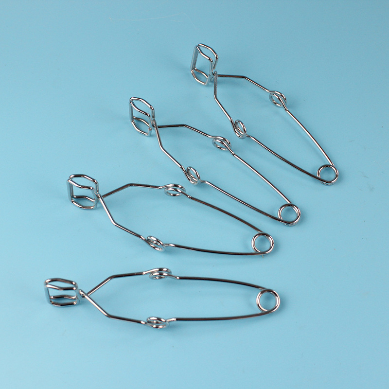 供应铁试管夹 铁镀铬钢丝试管夹 实验夹 玻璃管夹 离心管夹子