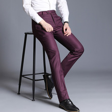 可配套纯色西裤男商务男裤 修身男士西裤常年供货 男式正装西裤