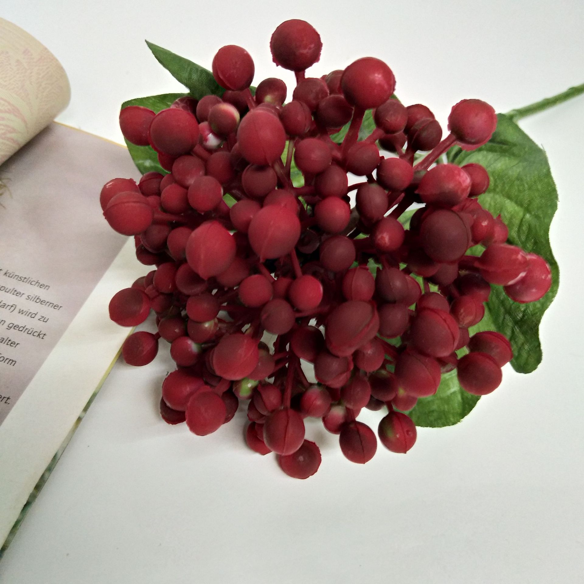 仿真花37头冰岛情人果果实装饰花卉客厅餐桌落地花瓶树枝卧室插花