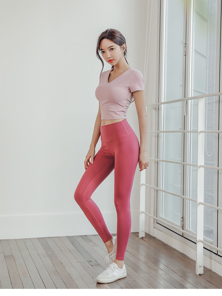 2019新款瑜伽裤女跨境亚马逊锦纶运动紧身裤欧美健身裤提臀女显瘦
