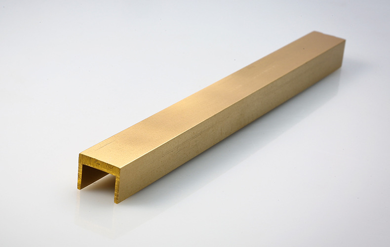 英华铜业铜挤压加工定制 u型铜条装饰 h59铜型材挤压加工厂家