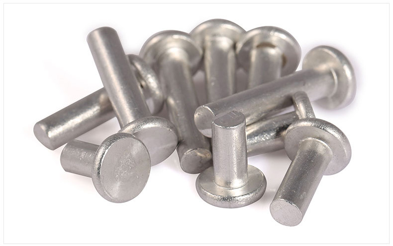 gb109平头铝铆钉 铝柳钉 实心铆钉 手打敲击式铆钉m3 m4 m5 m6