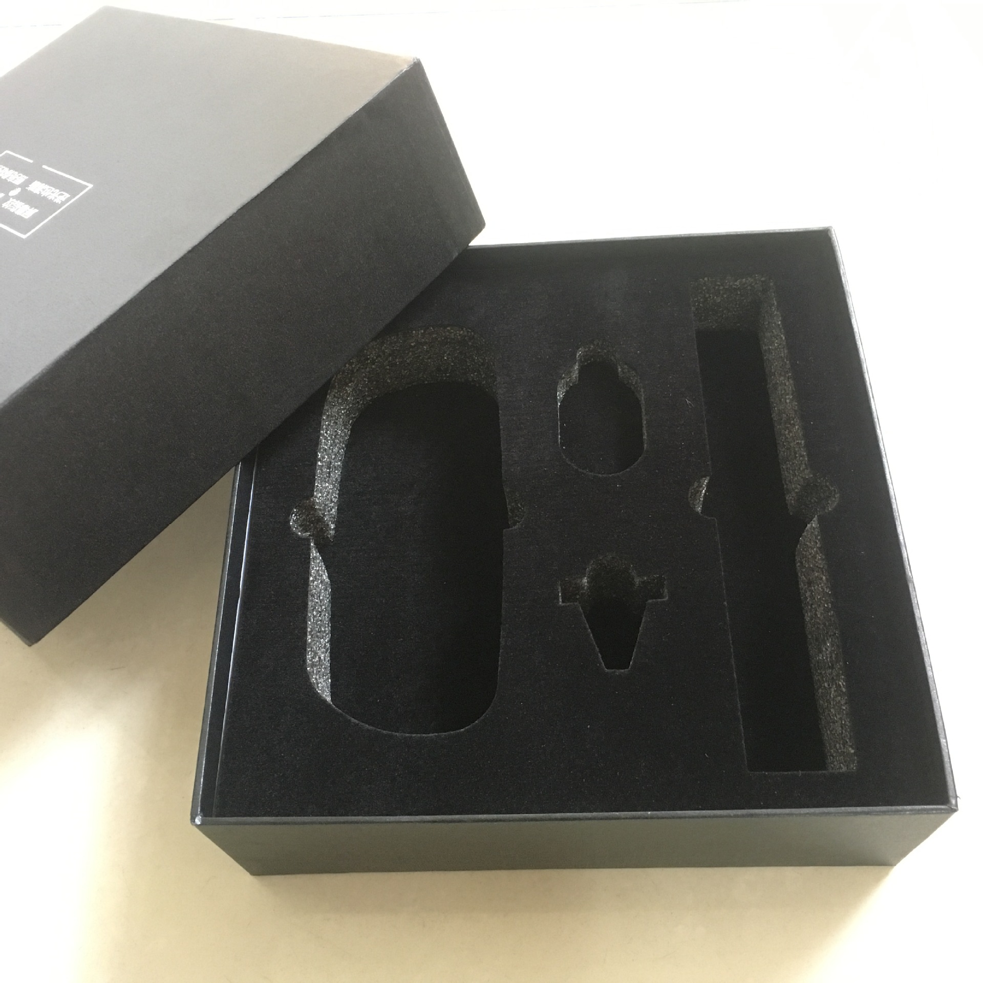 黑色珍珠棉包装 贴植绒布高档礼品包装内衬 黑色epe珍珠棉内衬