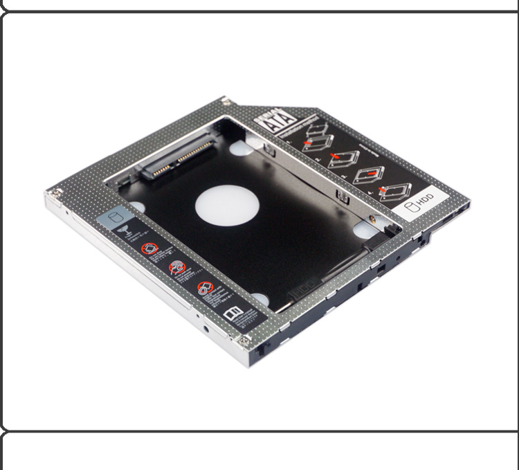 5mm sata转sata铝合金笔记本光驱位硬盘托架 9.5mm装固态硬盘架