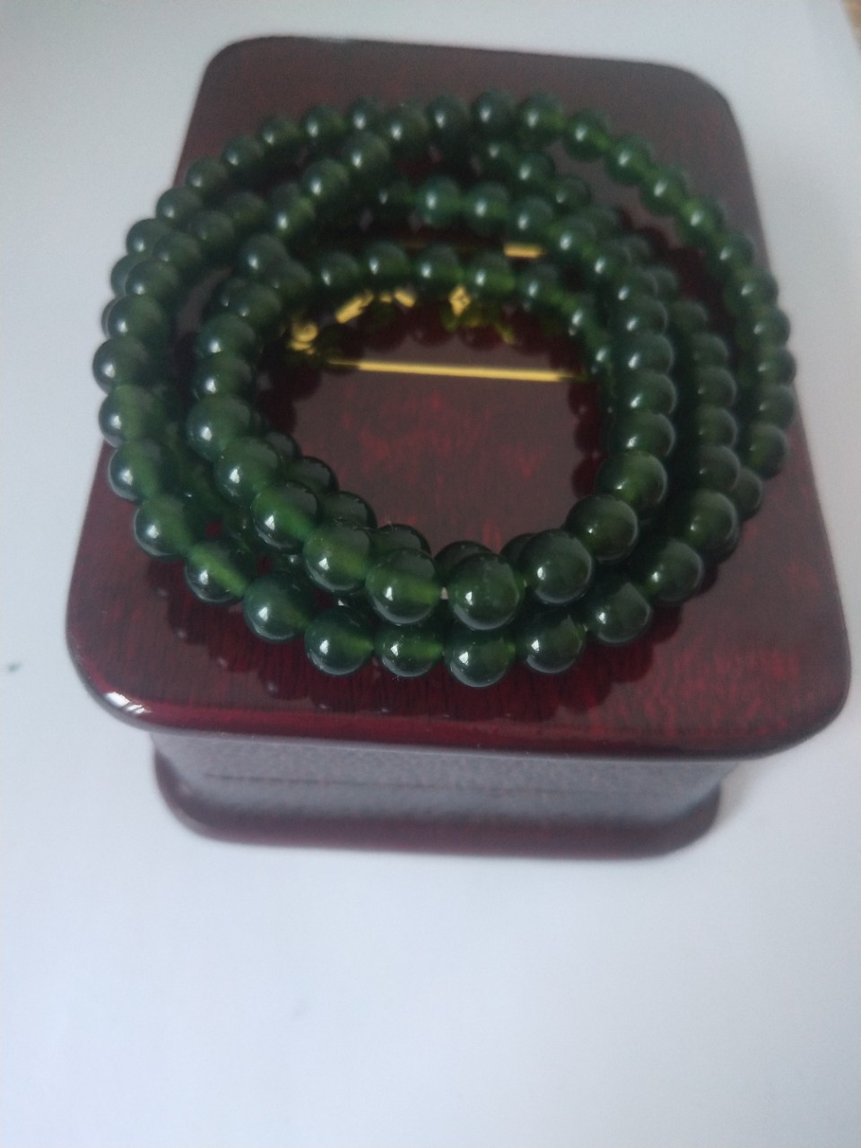 天然岫玉珠 相链手链6mm 120颗 501料