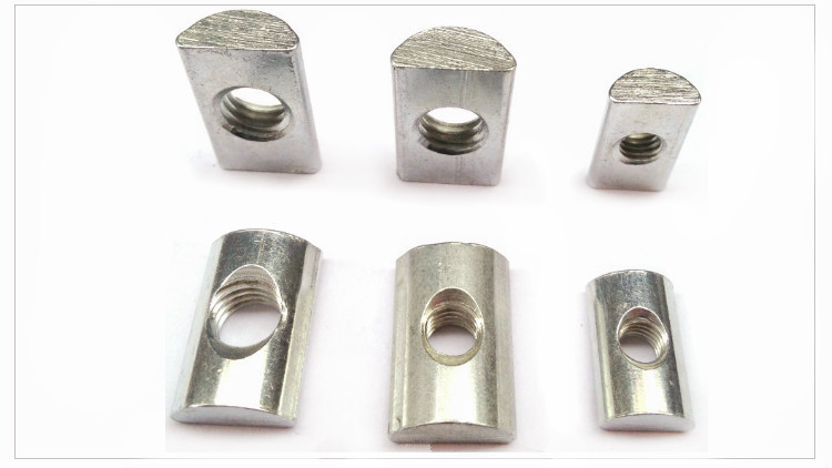 工业铝型材配件 半圆专用螺母 外投入式螺母30 40