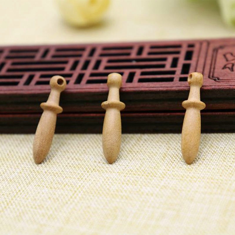 桃木雕刻工艺饰品 宝宝儿童学生挂件 手编diy材料配饰  小棒槌