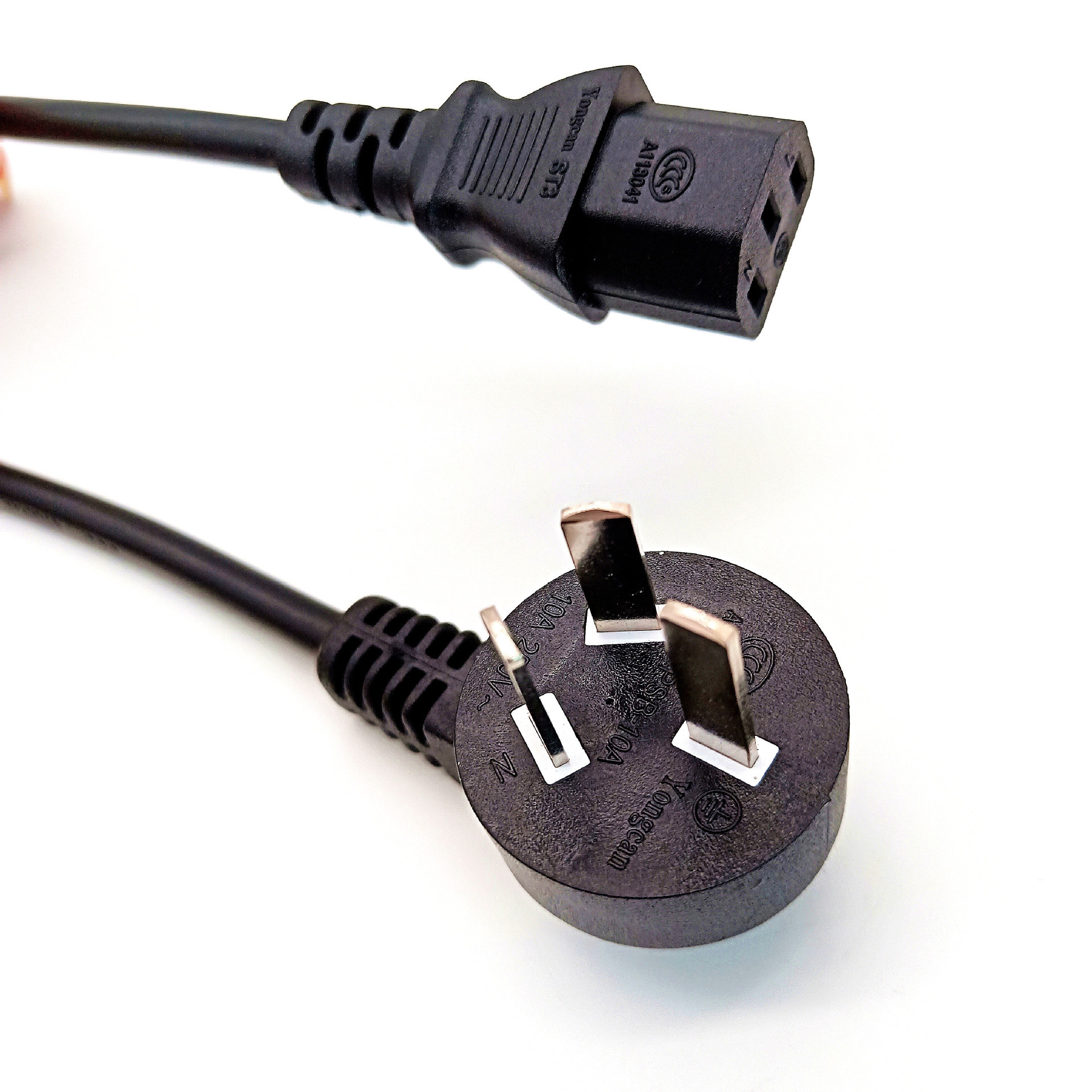 5平方电源线三芯国标16a插头,尾部配备品字尾