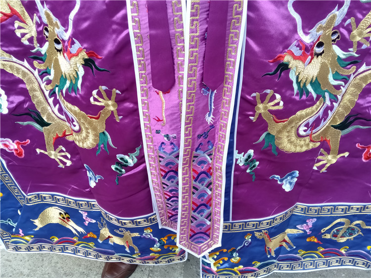 厂家直销/道士道袍 法衣 高功法衣 全金线九龙经衣 红,黄,紫色