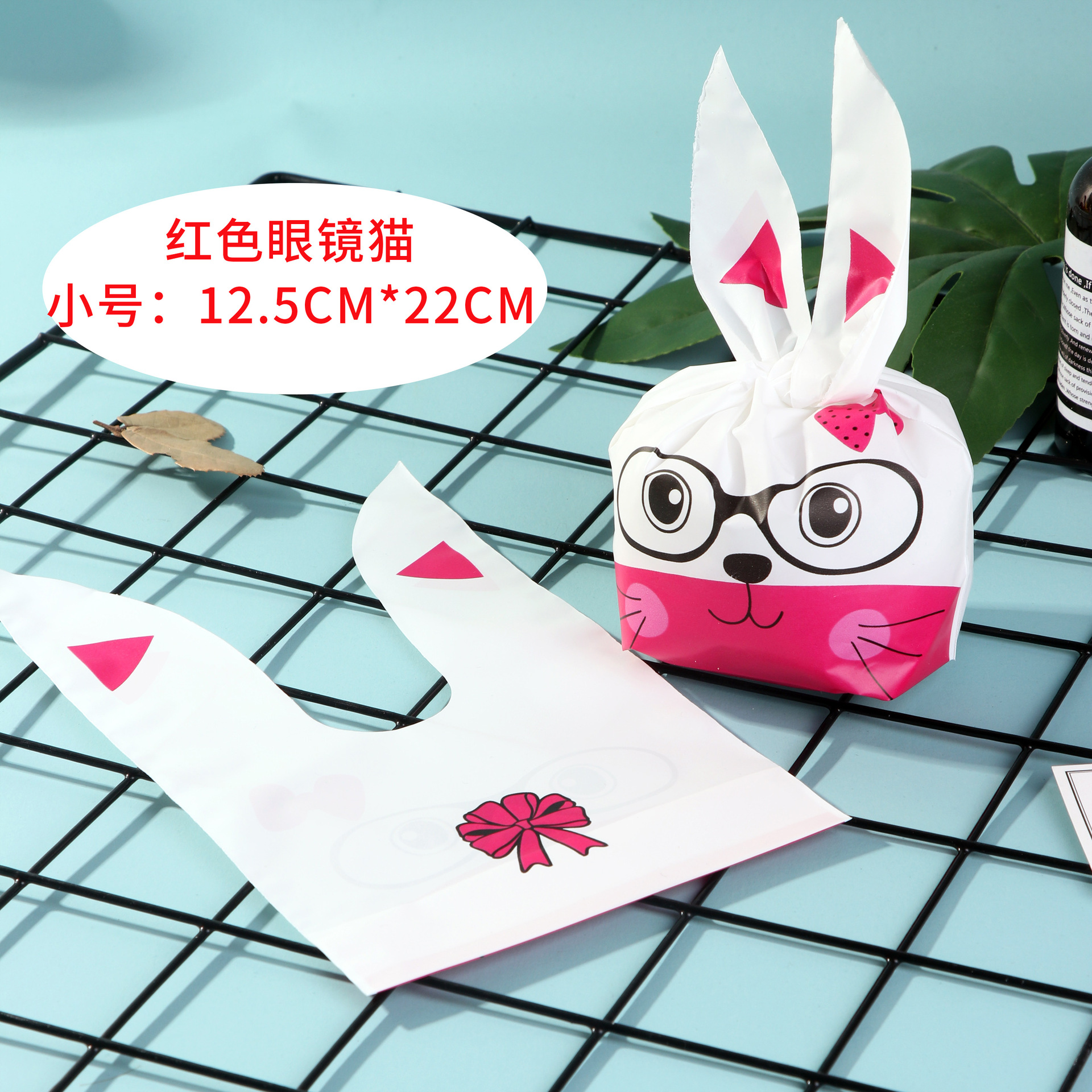 Baking Cute Rabbit Ears Packing Bag Thickened Gift Bunny Candy Bag Handmade Cookies Ziplock Bag