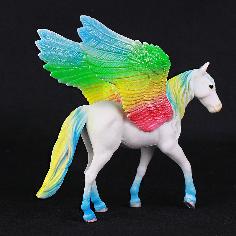 跨境仿真模型神话动物 飞马模型 独角兽 圣兽 马儿玩具摆件礼物