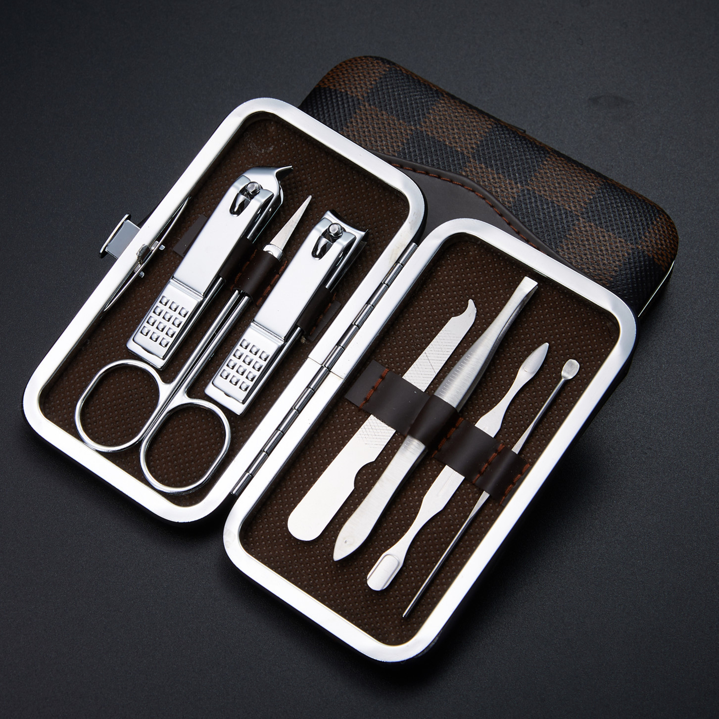 1万套德国指甲剪死皮钳 折叠指甲刀套装批发 不锈钢修鹰嘴钳修脚刀