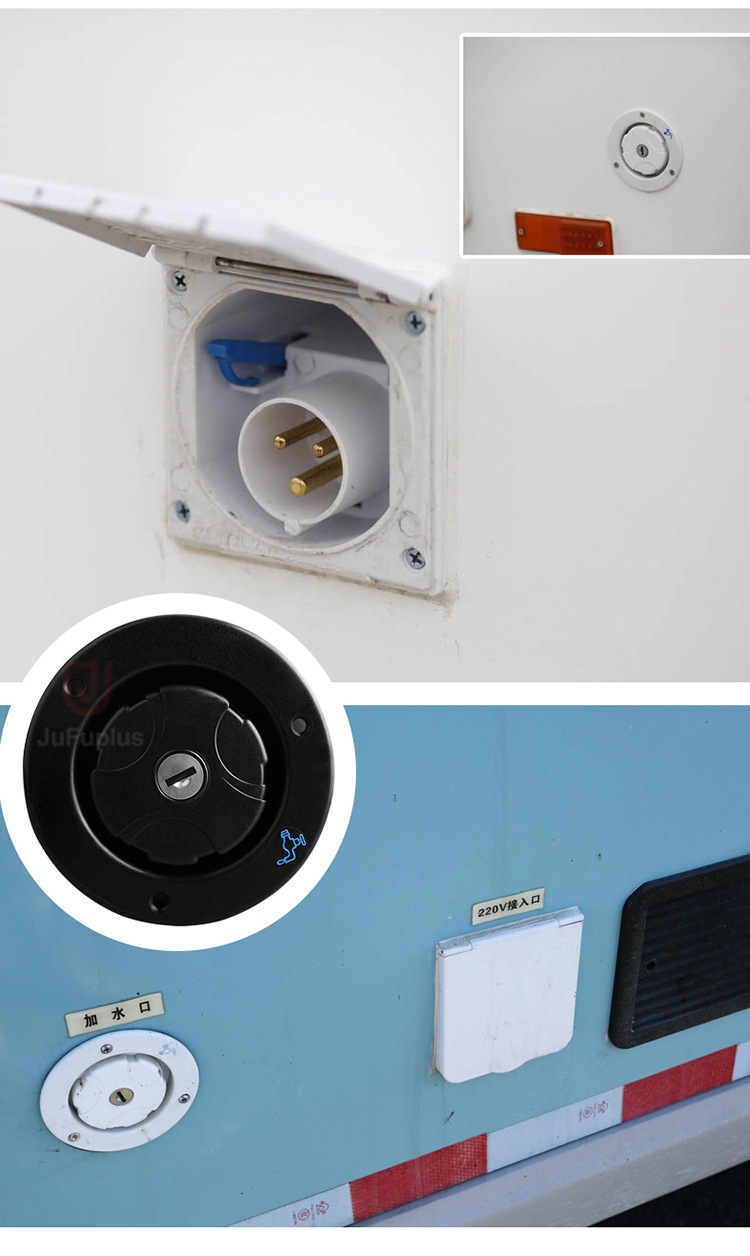 房车加水口拖挂车自驾房车汽车房车配件汽车水箱食品级材料加水口