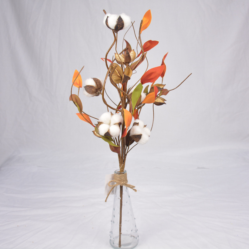 生产供应 红色棉花壳工艺品 pe棉花干花 手工家居摆设装饰用品