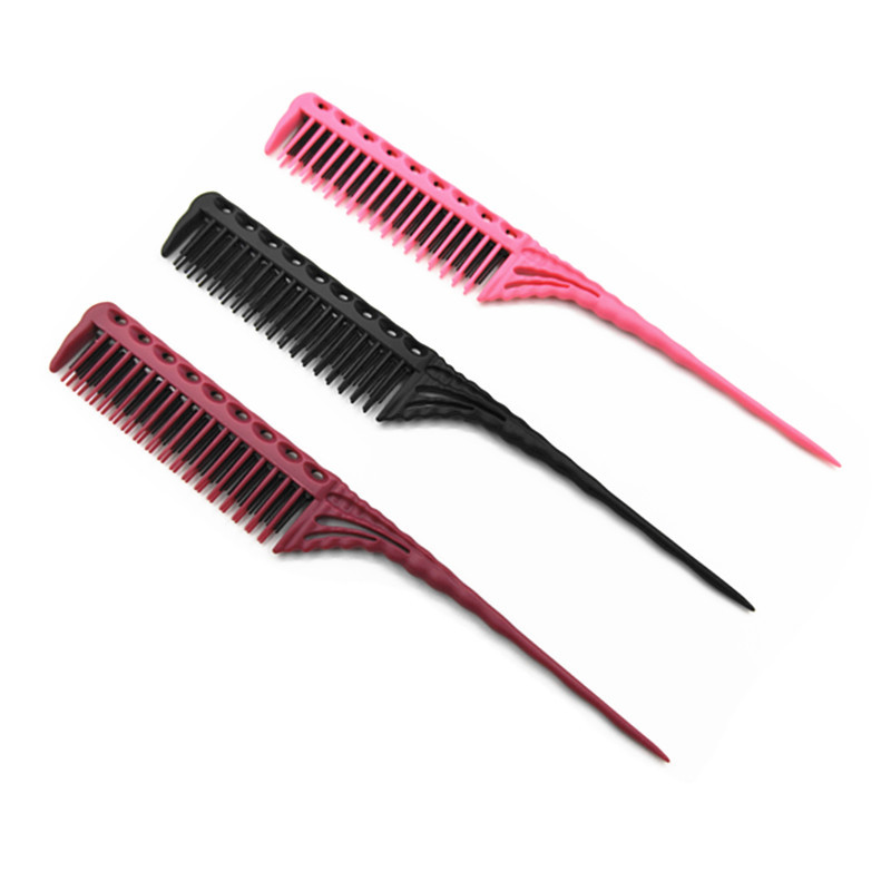 日本专业美发盘发梳高髻梳长短齿造型打毛梳尖尾梳挑梳化妆头梳子