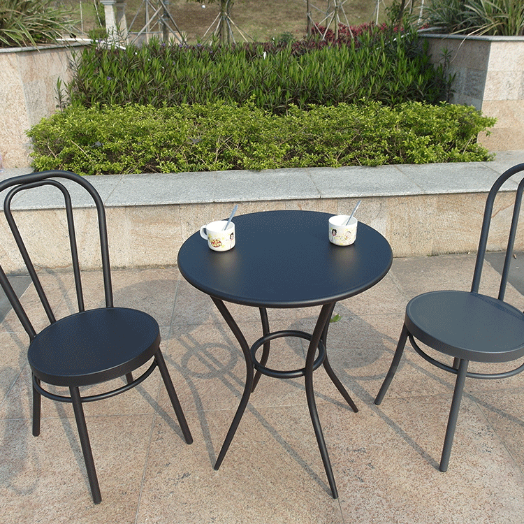 金属桌椅户外桌椅铸铝金属家具庭院阳台室外休闲桌椅餐饮店餐桌椅
