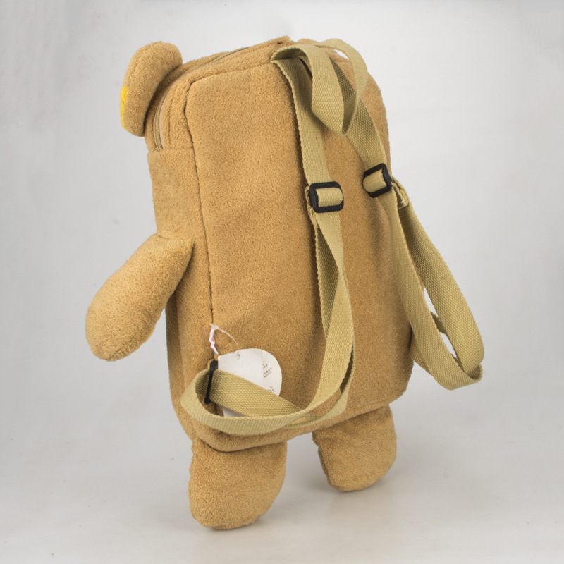 新款动漫轻松熊毛绒玩具背包书包休闲双肩旅行背包韩版潮流甜美个