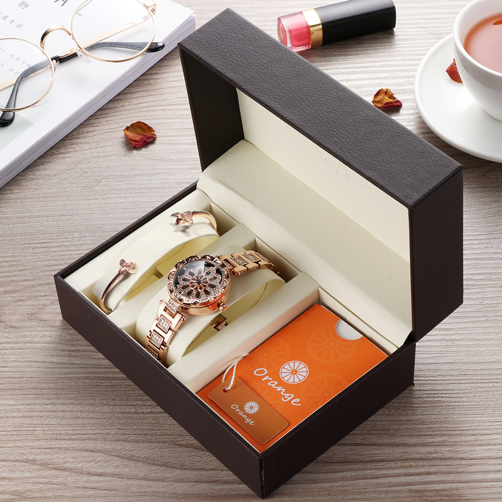 orange高档大礼盒手表盒装饰盒送礼创意含手提袋,说明书,调表器