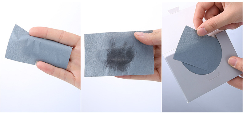 拉美拉 清爽细腻男士吸油纸 80片纸盒装亚麻纸吸汗控油面纸a580