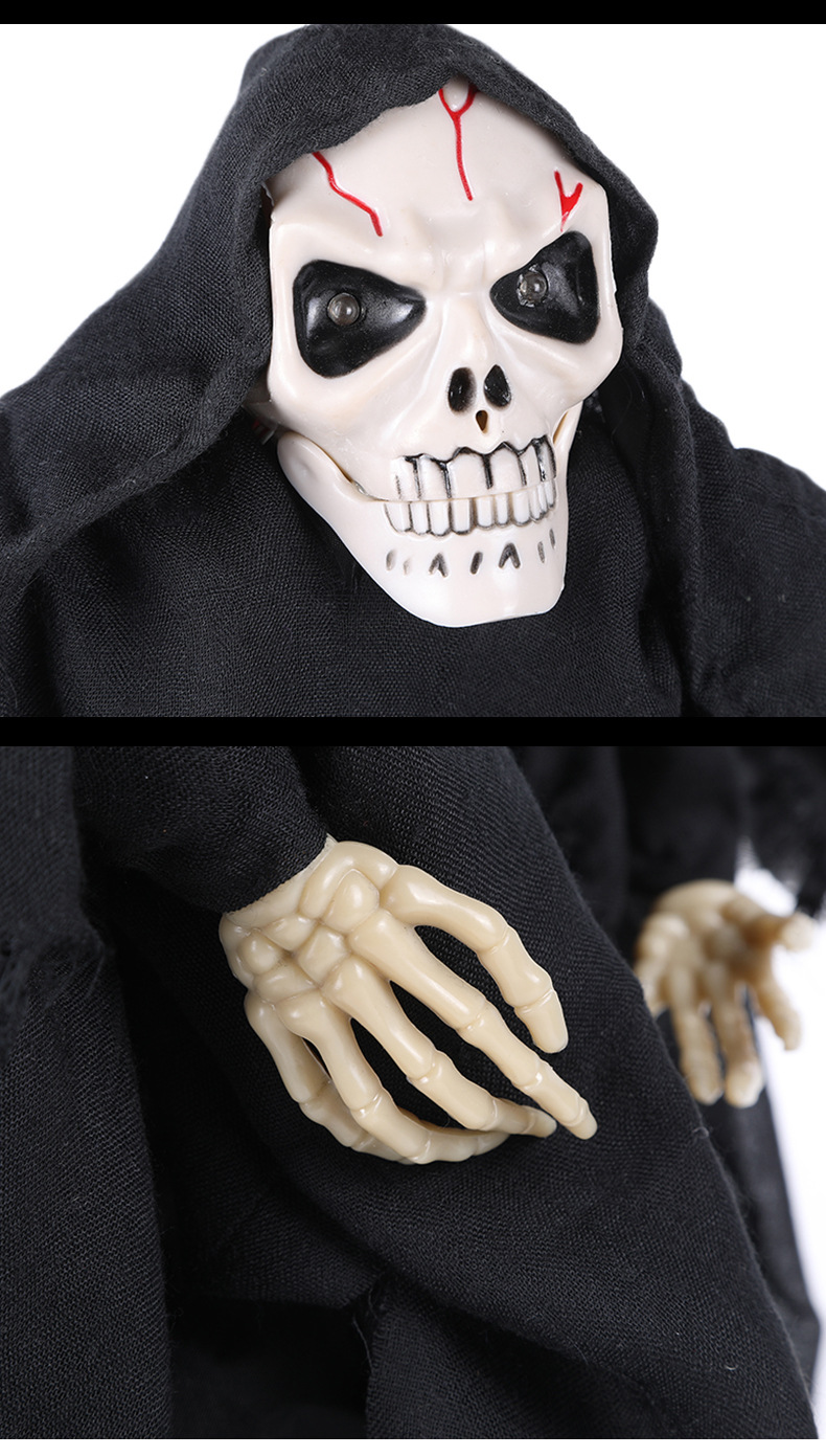 厂家直销发光带音乐吊死鬼 逼真仿生整蛊搞怪笼鬼头吊死鬼玩具