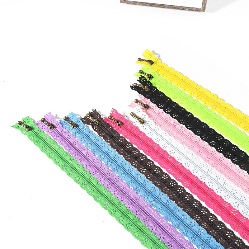 Factory Direct Sales Nylon 24-Color Mixed Lace Zipper Smooth Non-Explosive Tooth 30cm