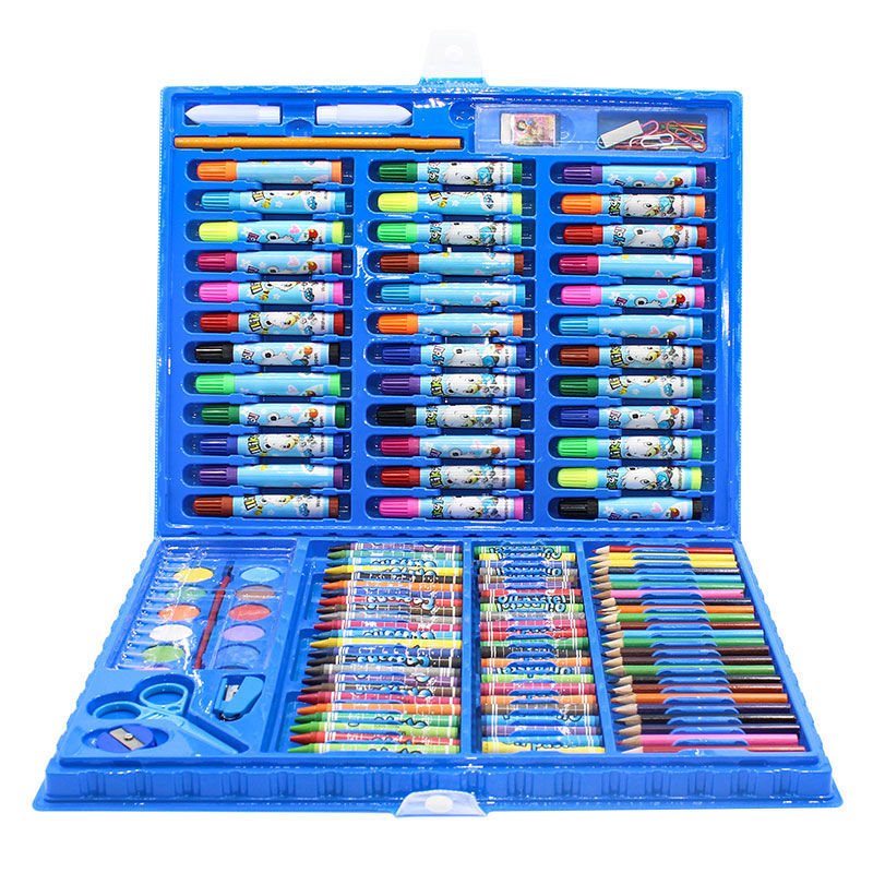 Children Watercolor Pen Painting Kit Wholesale Children Primary School Students Learning Painting Watercolor Brush Wax Crayon Oil Pastels