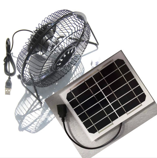 3w6v太阳能板风扇6寸太阳能风扇可以充手机移动电源