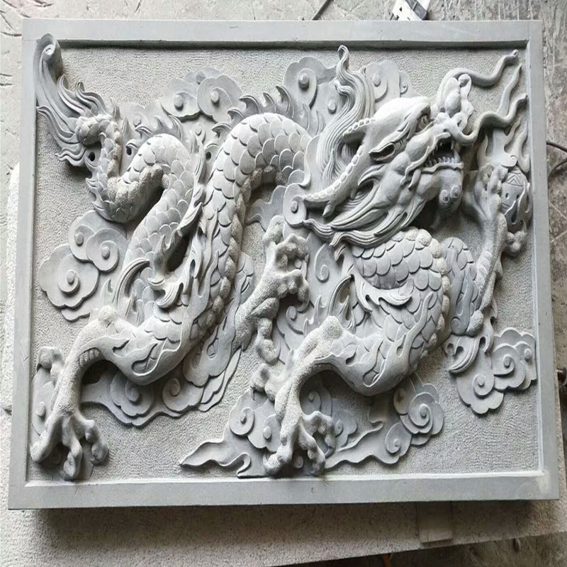 厂家直销龙石雕浮雕石材寺庙浮雕龙堵祠堂花岗岩浮雕刻石雕定制