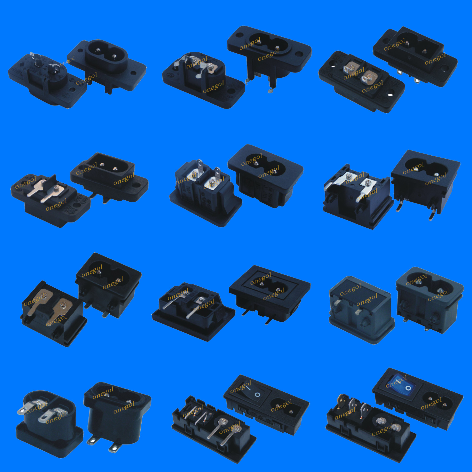 现货ac电源插座db-8 c8字尾插座 八字插座 电源适配器插座