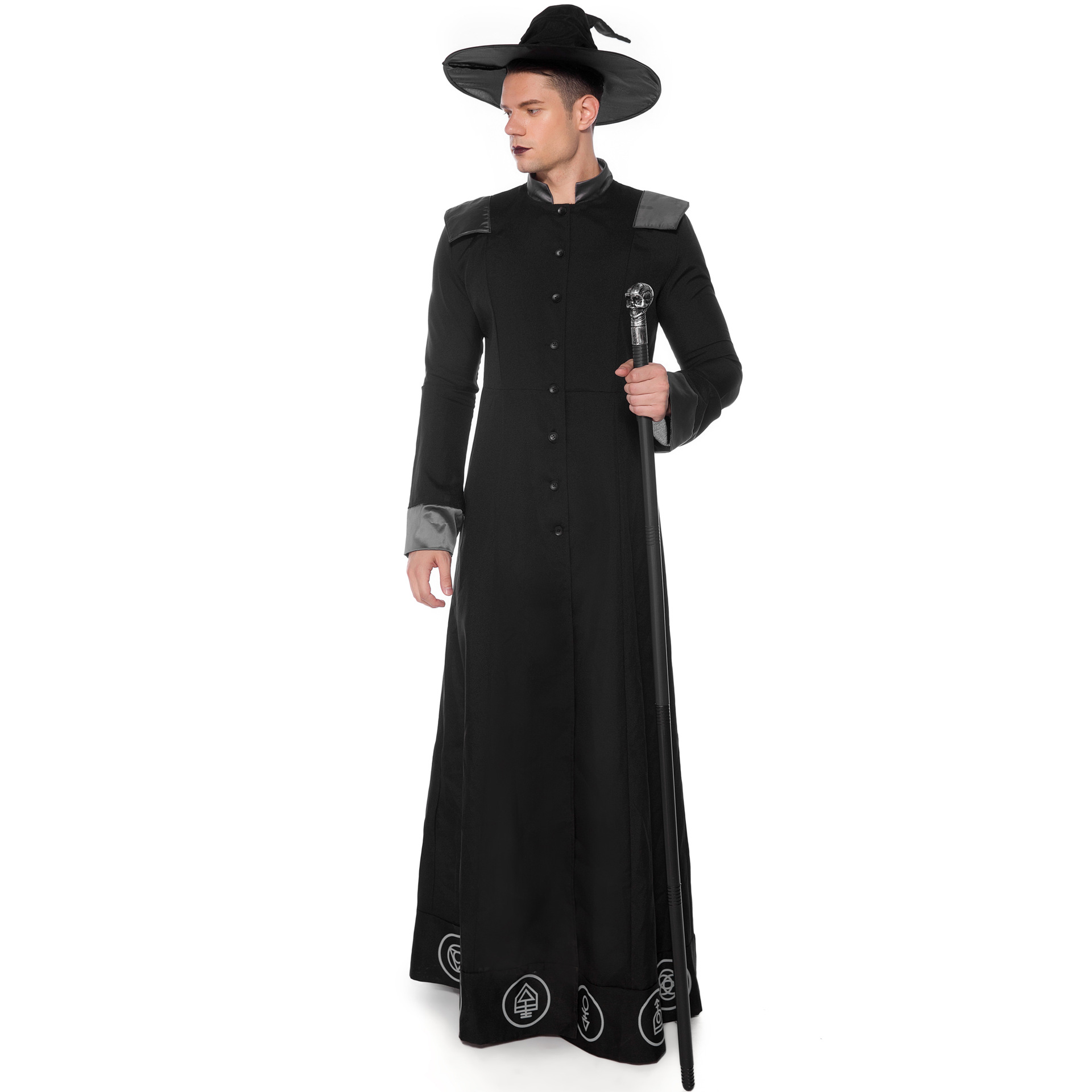 男巫服 男士万圣节服装 舞台表演服男款化妆舞会巫师服