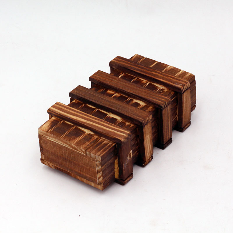 木质内藏玄机机关盒 大号三开盒子 成人古典儿童玩具礼品厂家批发