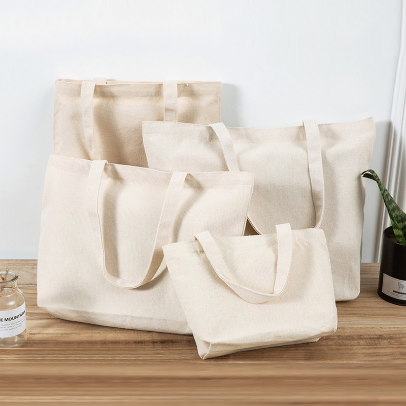 现货12安加厚帆布袋空白简约可diy绘画可定制logo