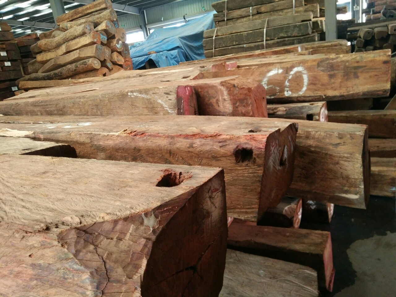 老挝花枝缅甸花枝木料 原木木材 白红酸枝木方 花枝