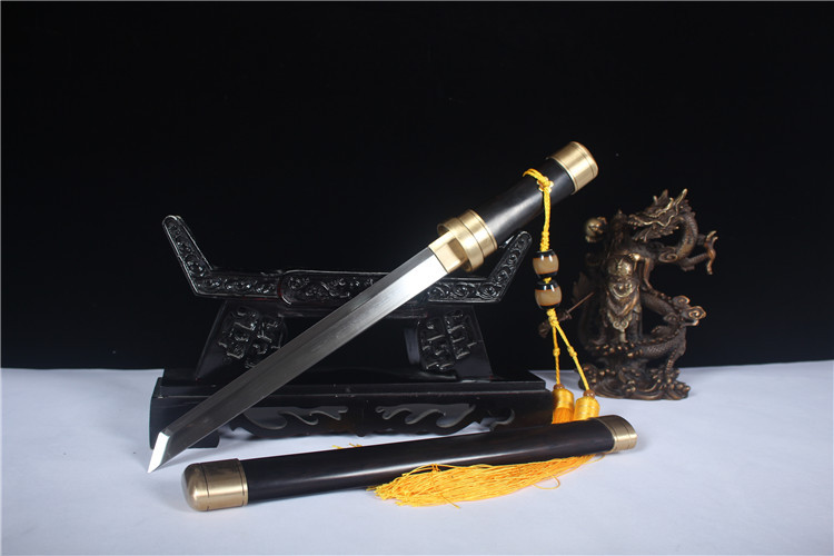 龙泉剑黑檀木剑图片详情咨询客服批发未开刃