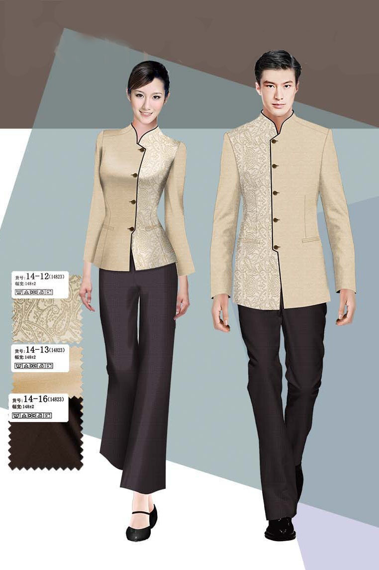 酒店工作服新款定制男女同款职业套装商务酒店珠宝店西服制服生产