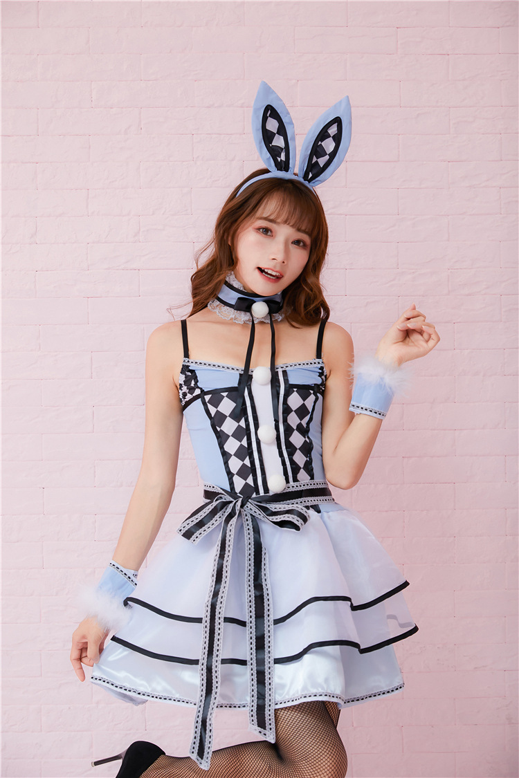 万圣节爱丽丝梦游仙境兔女郎衣服皇后裙子兔子礼仪小姐服装批发