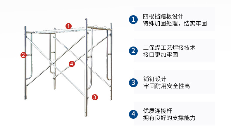 7*0.95m门式脚手架移动活动建筑脚手架