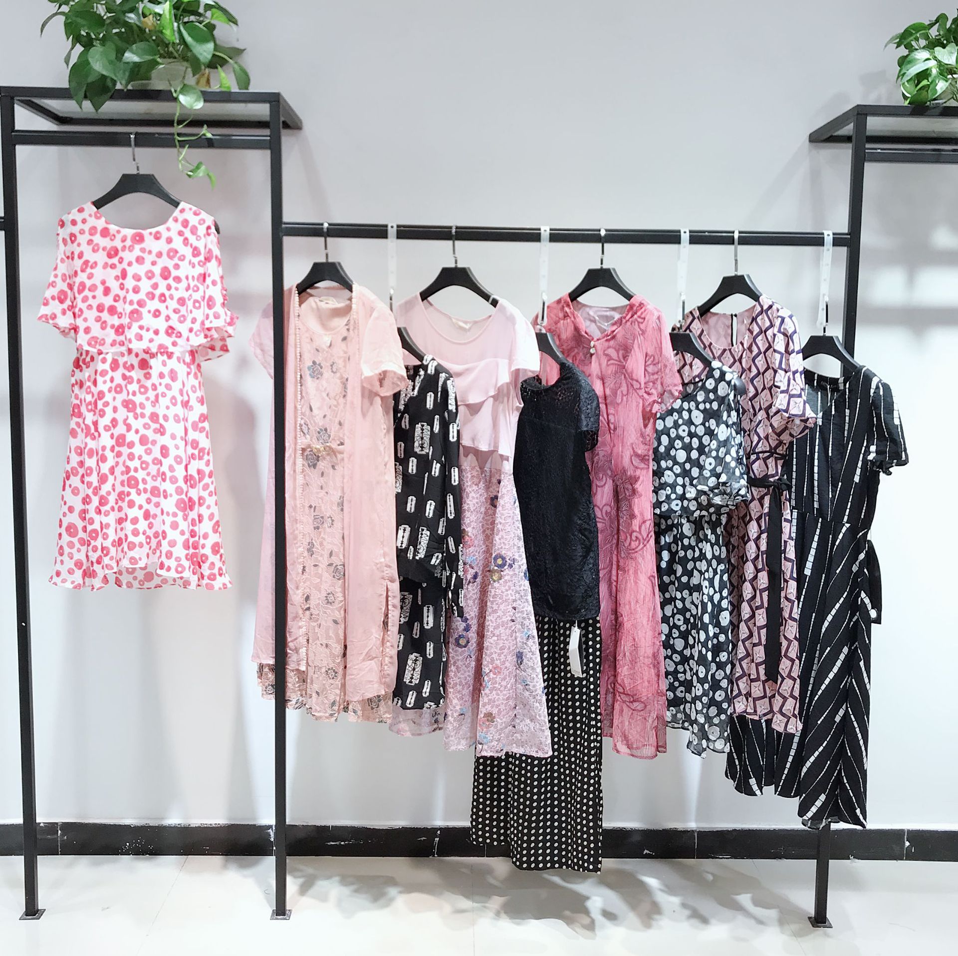 琦丽莎2019夏 武汉大牌连衣裙汉派女装品牌折扣尾货剪标直播货源