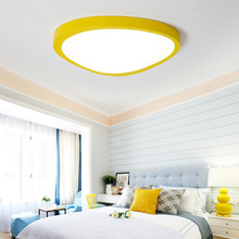 LED批发超薄吸顶现代简约彩色吸顶灯新款书房马卡龙卧室儿童房灯