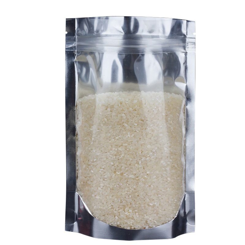 镀铝阴阳自立袋牛皮纸半透明自封袋茶叶零食花茶塑料包装袋铝箔袋