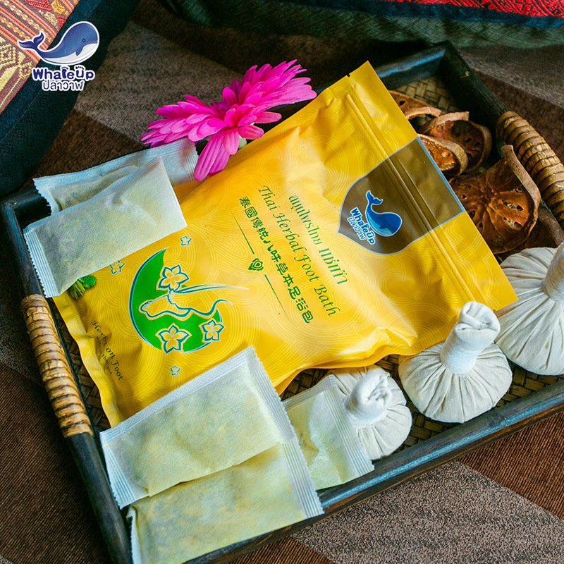 泰国whaleup鲸品八味草药足浴包spa馆泡脚粉传统男女足浴泡脚包