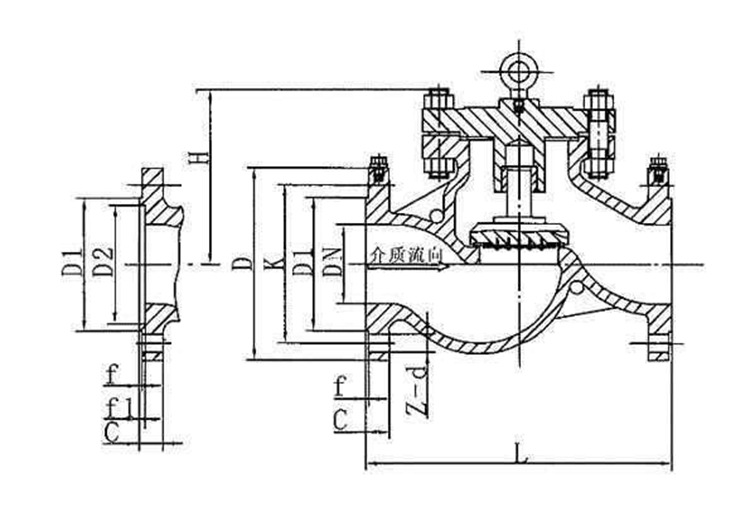 304不锈钢升降式止回阀h41w-16p 水平卧式法兰连接阀单向逆止阀门