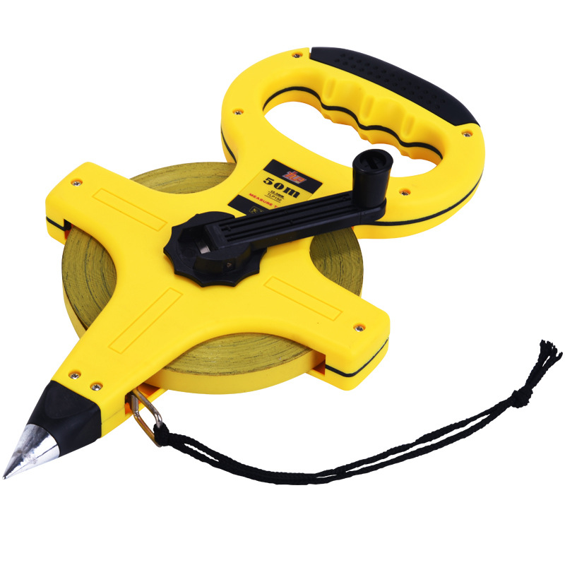 架式卷尺50m钢卷尺 十字长卷尺量地尺 道路建筑工程装修测量工具