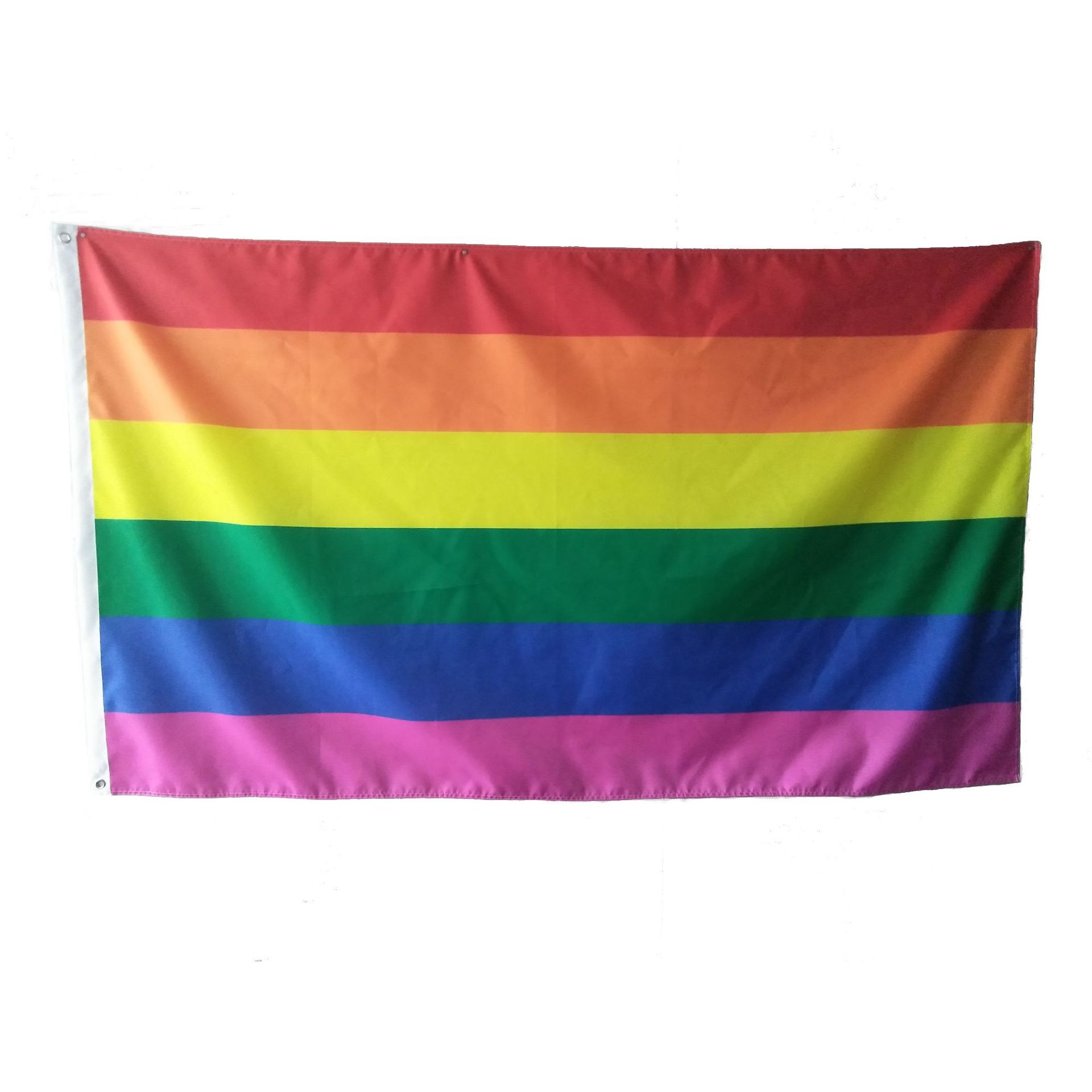 厂家直销彩虹旗六色同志旗酒吧装饰旗彩虹旗定制彩旗制旗lgbt定做