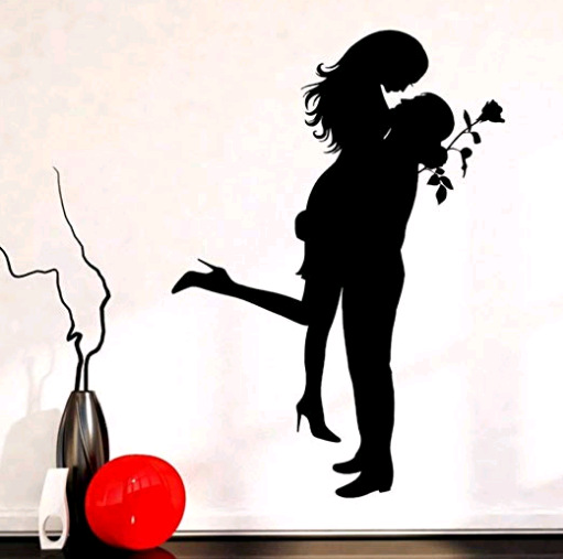 男女拥抱一代精雕个性时尚墙贴客厅书房背景墙 mua3333 a9845