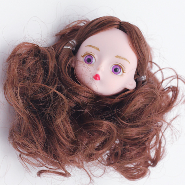 13关节巴宝莉娃娃头改妆洋娃娃头迷你迷糊娃娃光头娃16cm白肌素体