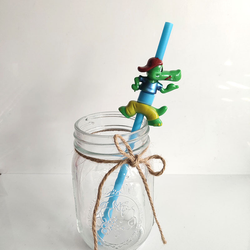 新款儿童卡通吸管创意造型小动物图案吸管厂家批发