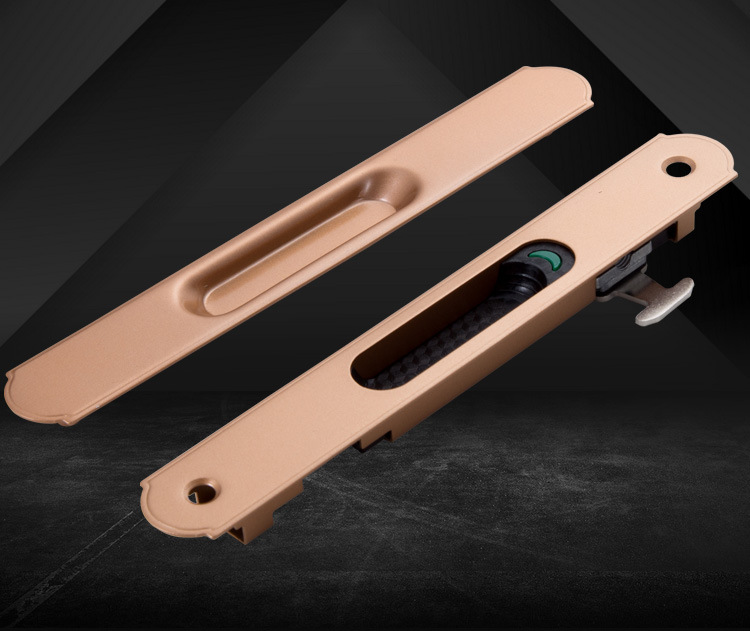 不锈钢门窗锁 推拉门一字条形锁 厨房阳台平移玻璃门90型长锁直销