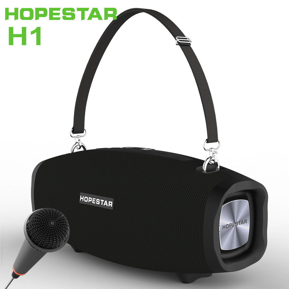 hopestarxh1无线蓝牙音箱大战鼓户外防水背带便携大功率低音炮