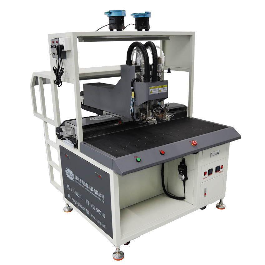 供应 双机头热熔螺母植入机 全自动打螺母 塑胶壳体螺母埋钉机